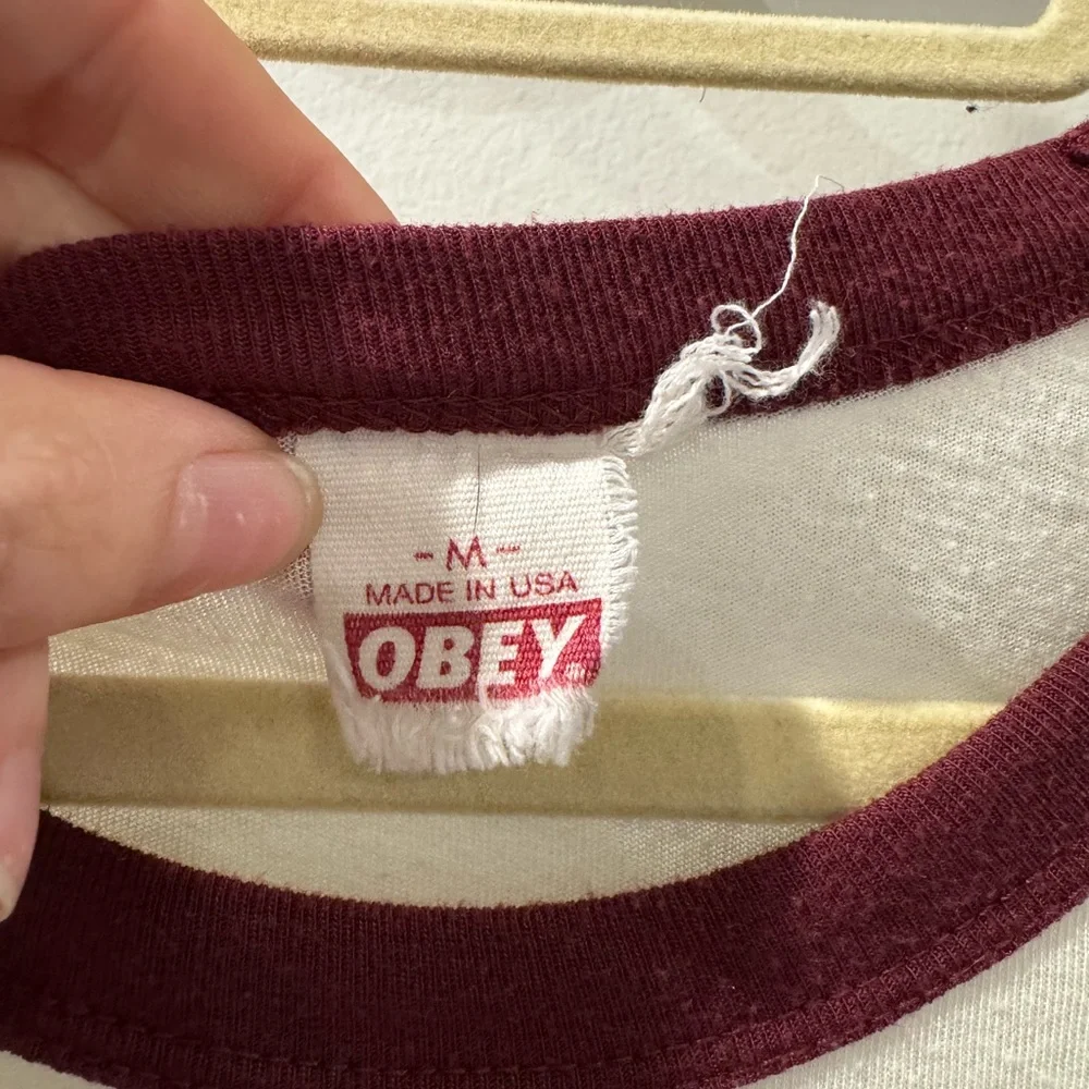 Vintage OBEY “Stay Weird Live Free” Raglan Tee - Picture 3 of 5